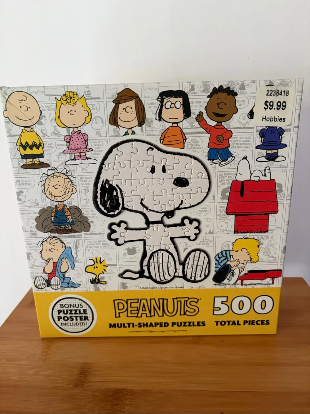 NEW Peanuts Snoopy 500-Piece Puzzle 12-Multi Shaped Puzzles Charlie Brown & Gang